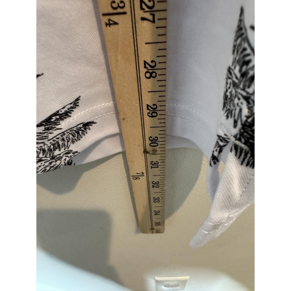 TravisMathew Polo Shirt Mens XL White Palm Tree Print Golf Tropical Short Sleeve - Picture 4 of 8